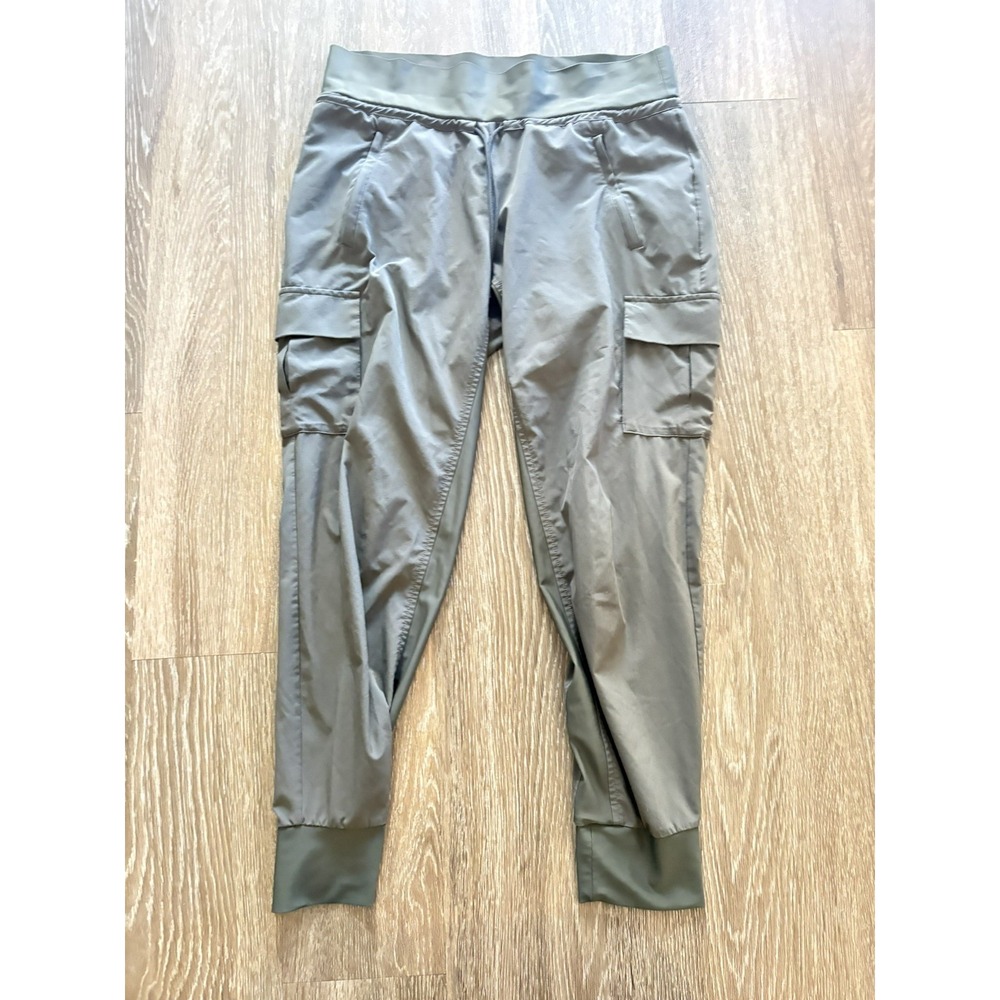 Athleta Pants Womens 8 Green Trekkie North Jogger Hiking Zip Pockets Travel